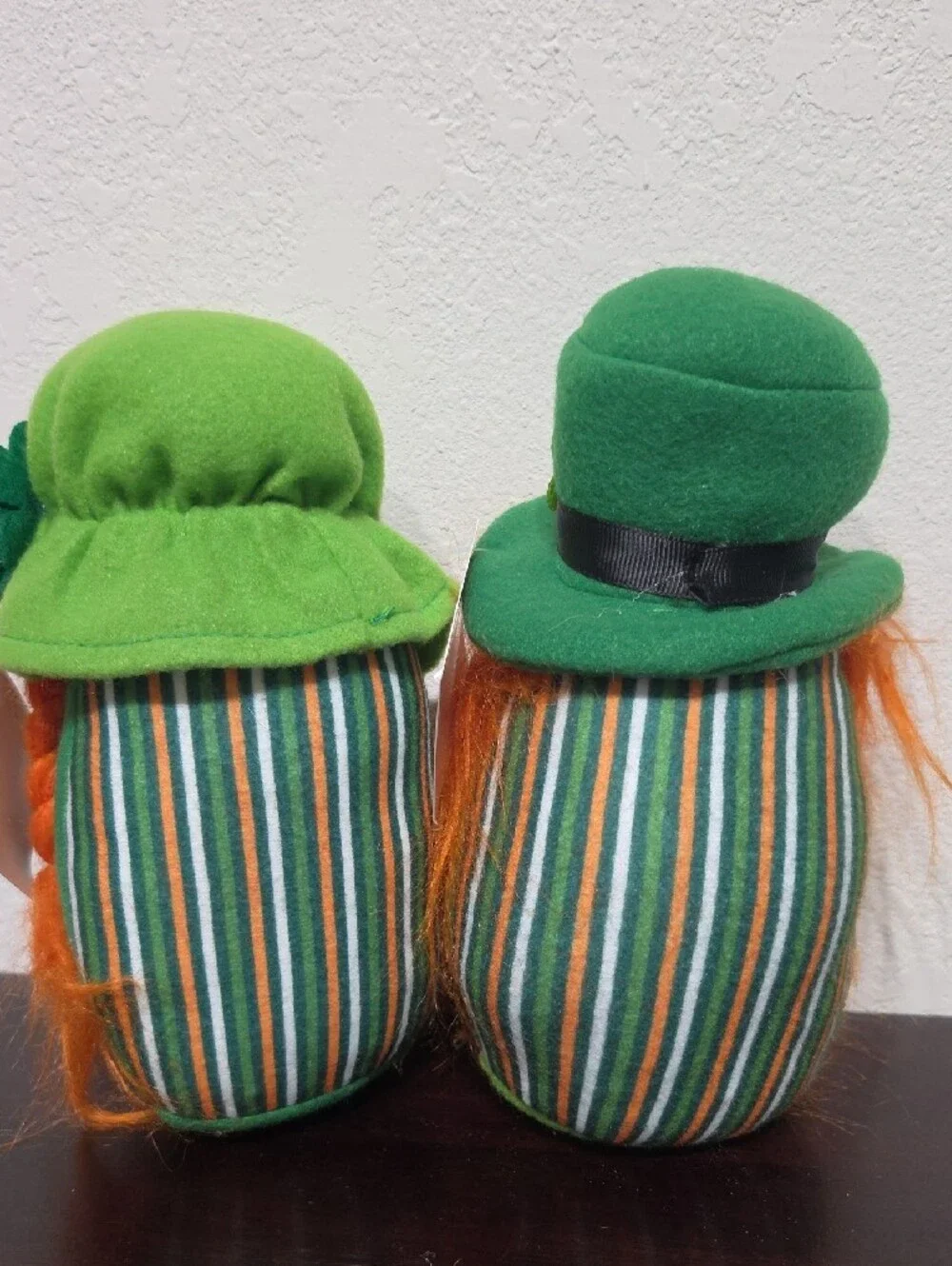 Hobby Lobby Green Felt Gnome with Orange Braided Hair